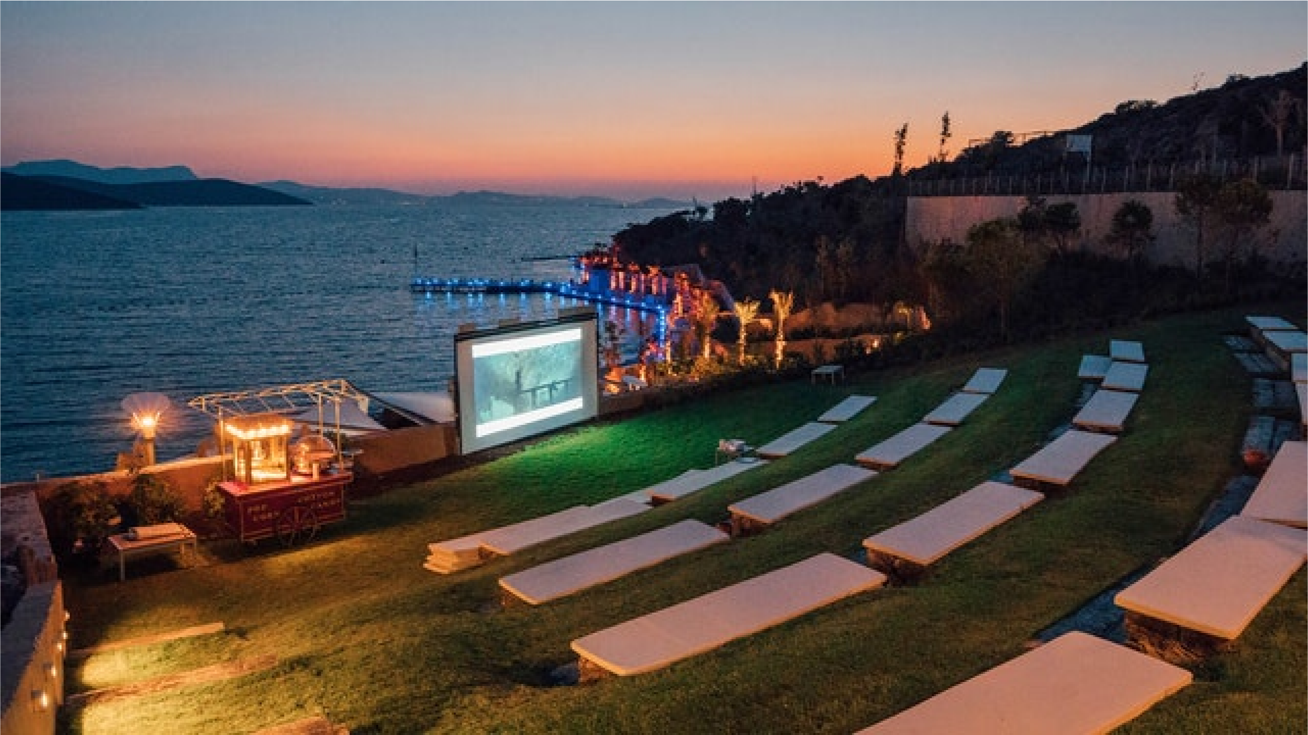 outdoor cinema by the sea